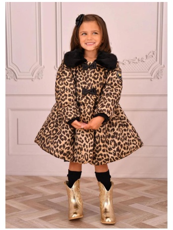 παλτό μακρύ κορίτσι angel`s face-harmony coat-black leapard σε προσφορά