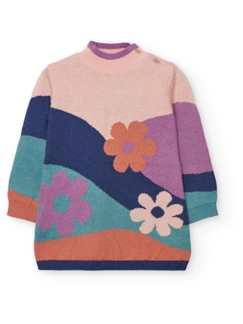 φόρεμα πλεκτό κορίτσι boboli-222040-3915-multicolor