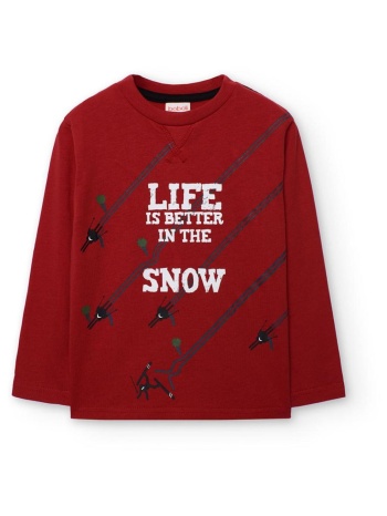 μπλούζα μακό αγόρι boboli-532077-3870-red σε προσφορά