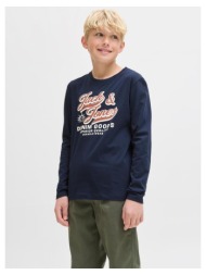 μπλούζα μακό αγόρι jack & jones-12280078-sky captain