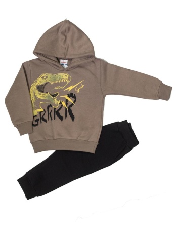 σετ φόρμα φούτερ αγόρι spark-4265-khaki σε προσφορά