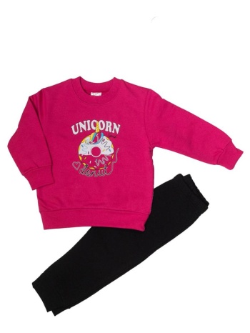 σετ φόρμα φούτερ κορίτσι spark-4600-fuchsia