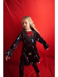 φόρεμα βελουτέ κορίτσι two in a castle-t6564-black