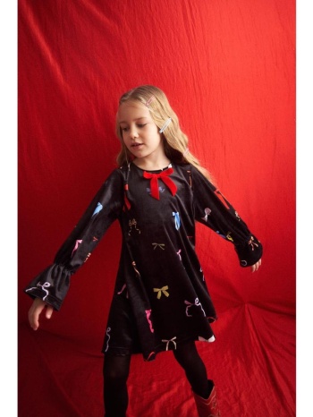 φόρεμα βελουτέ κορίτσι two in a castle-t6564-black σε προσφορά