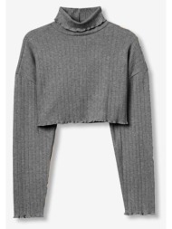 μπλούζα crop πλεκτή ...