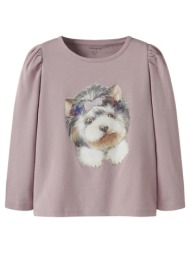 μπλούζα μακό κορίτσι name it-13246614-burnished lilac-organic cotton