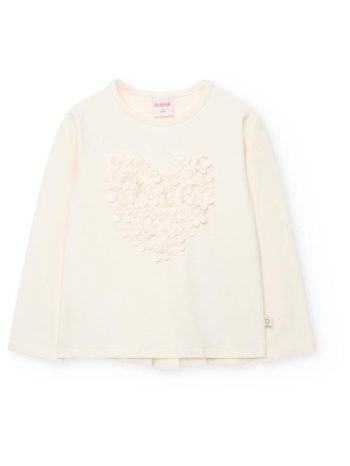 μπλούζα μακό κορίτσι boboli-722168-7446-ecru σε προσφορά