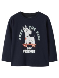 μπλούζα μακό αγόρι name it-13224978-navy blazer-organic cotton