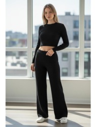 παντελόνι πλεκτό lurex κορίτσι tiffosi-10061983-000-black