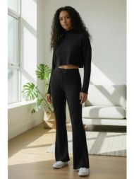 μπλούζα crop πλεκτή κορίτσι tiffosi-10061954-000-black