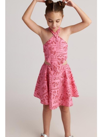 φόρεμα υφασμάτινο κορίτσι two in a castle-t7072-pink