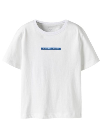 μπλούζα μακό αγόρι name it-13250999-bright white σε προσφορά