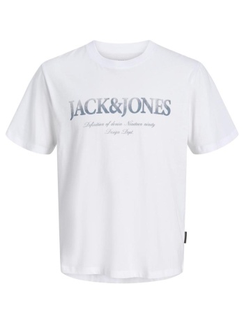 μπλούζα μακό αγόρι jack & jones-12290312-bright white σε προσφορά