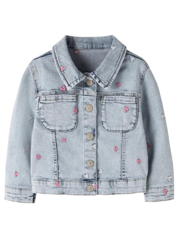 μπουφάν τζιν κορίτσι name it-13250731-light blue bleached σε προσφορά