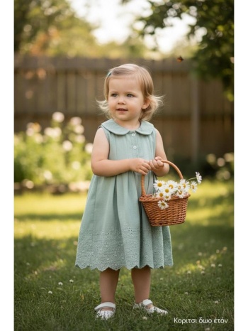 φόρεμα υφασμάτινο κορίτσι restart-26/10921-green