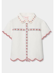 πουκάμισο υφασμάτινο κορίτσι boboli-723080-1111-white