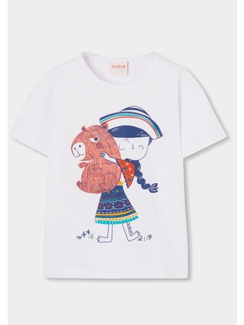 μπλούζα μακό κορίτσι boboli-493028-1100-white