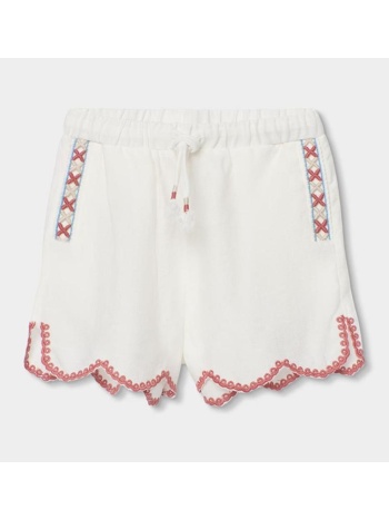 σορτς υφασμάτινο κορίτσι boboli-723091-1111-white