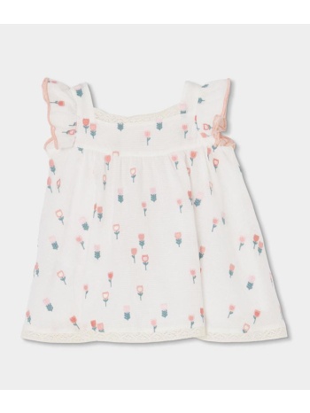 φόρεμα μπεμπέ υφασμάτινο κορίτσι boboli-703077-1111-white