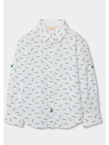 πουκάμισο ποπλίνα αγόρι boboli-813103-9871-white