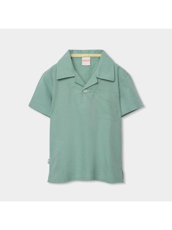 μπλούζα πόλο λινή αγόρι boboli-813091-4613-green