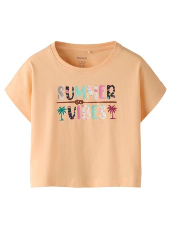 μπλούζα μακό crop κορίτσι name it-13253439-peach fuzz σε προσφορά