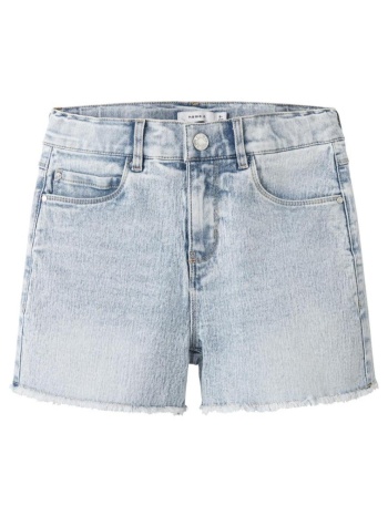 σορτς τζιν κορίτσι name it-13197313-light blue bleached σε προσφορά