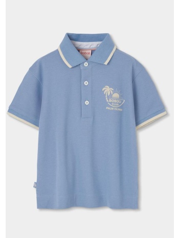 μπλούζα πόλο πικέ αγόρι boboli-833004-2646-ciel