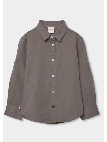 πουκάμισο λινό αγόρι boboli-873019-7456-brown