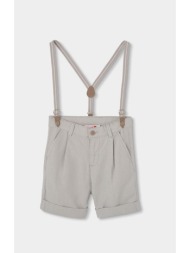 βερμούδα λινή με τιράντες αγόρι boboli-863041-7372-grey