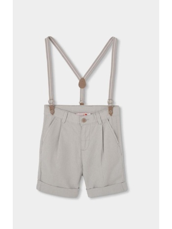 βερμούδα λινή με τιράντες αγόρι boboli-863041-7372-grey