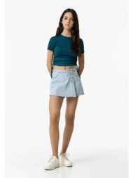 σορτς skort τζιν κορίτσι tiffosi-10054629-c10-light blue denim