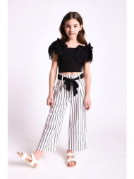 παντελόνα υφασμάτινη κορίτσι please-phb0361g49-white