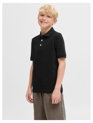 μπλούζα πικέ πόλο αγόρι jack & jones-12268042-black