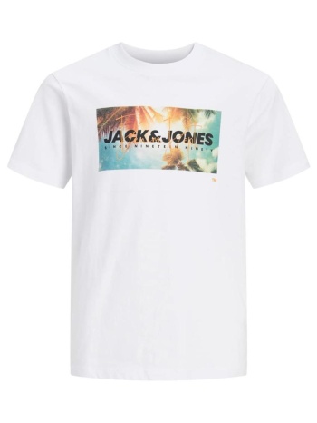 μπλούζα μακό αγόρι jack & jones-12289947-bright white σε προσφορά