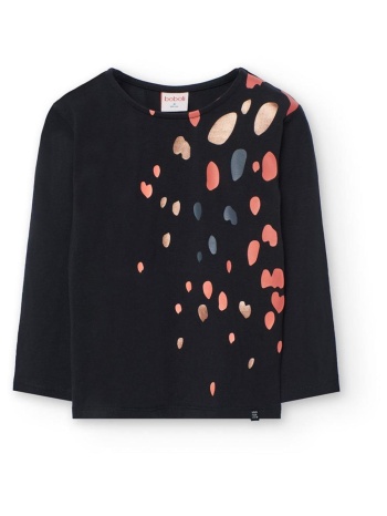 μπλούζα μακό κορίτσι boboli-422020-890-black σε προσφορά