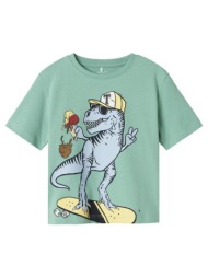 μπλούζα μακό αγόρι name it-13241216-creme de menthe-organic cotton