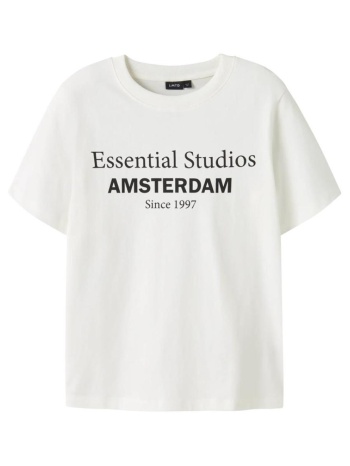 t-shirt αγόρι lmtd λευκή με print essential studios σε προσφορά