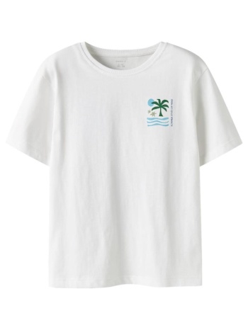 μπλούζα κοντομάνικη αγόρι name it hawaii print λευκή σε προσφορά
