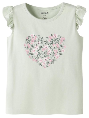 μπλούζα μακό κορίτσι name it με floral καρδιά πράσινο σε προσφορά