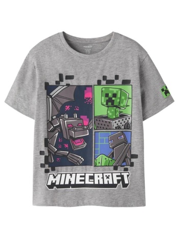 μπλούζα μακό minecraft αγόρι name it γκρι σε προσφορά