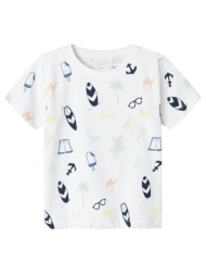 μπλούζα μακό αγόρι name it-13243294-bright white-organic cotton