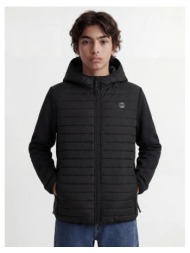μπουφάν με κουκούλα αγόρι jack & jones junior μαύρο
