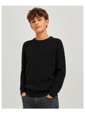 πλεκτή μπλούζα για αγόρια junior jack & jones-12299359-black σε προσφορά