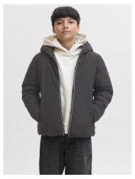 μπουφάν διπλής όψης με κουκούλα για αγόρια jack & jones-12299420-black