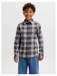 πουκάμισο καρό για αγόρια junior jack & jones-12299810-black