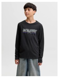 μπλούζα μακό με μακριά μανίκια για αγόρια jack & jones-12301424-black jj