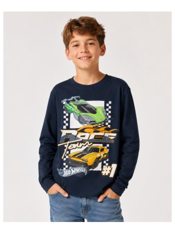 μακό μπλούζα για αγόρια name it hot wheels-13258094-navy σε προσφορά