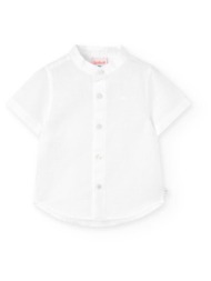 πουκάμισο λινό αγόρι boboli-711076-1100-white