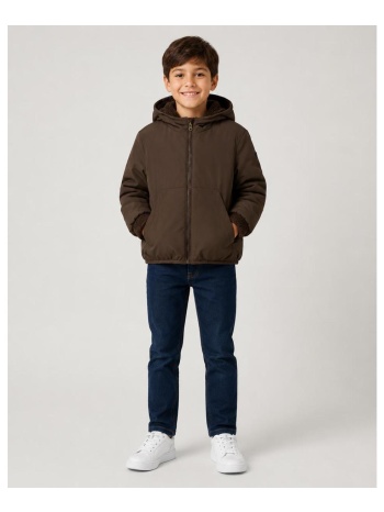 μπουφάν διπλής όψης για αγόρι junior ido-4.h584-0854-brown